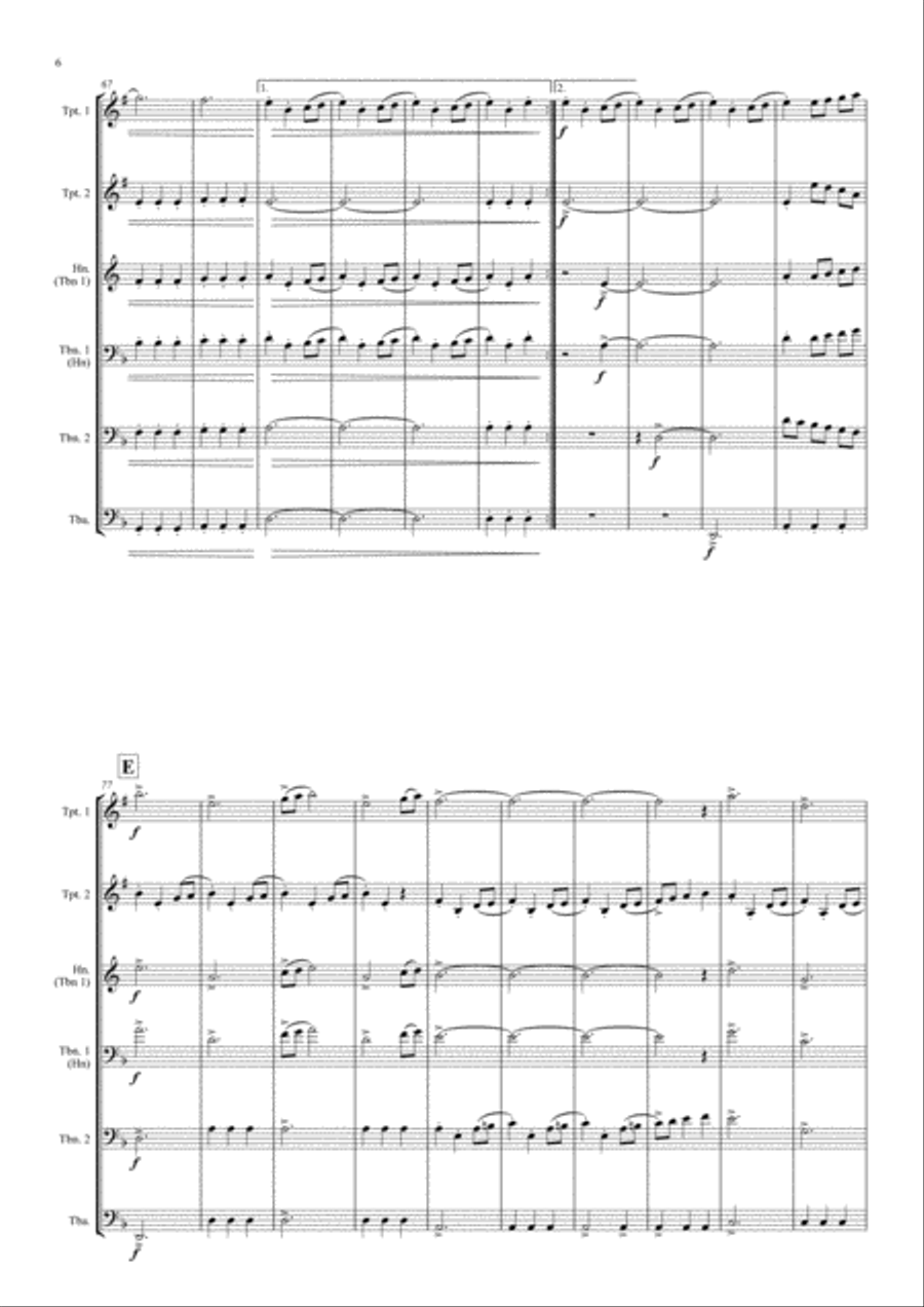 Game Of Thrones Brass Quintet scores gallery preview page 6