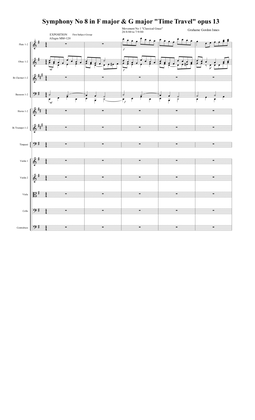 Book cover for Symphony No 8 in F & G Majors "Time Travel" Opus 13 - 1st Movement - Score Only