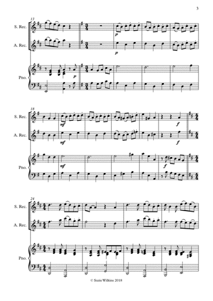 Sunny Divertissement for SA Recorder Duet and Piano image number null