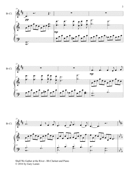GENTLE HYMNS FOR WORSHIP (Bb Clarinet and Piano with Parts) image number null