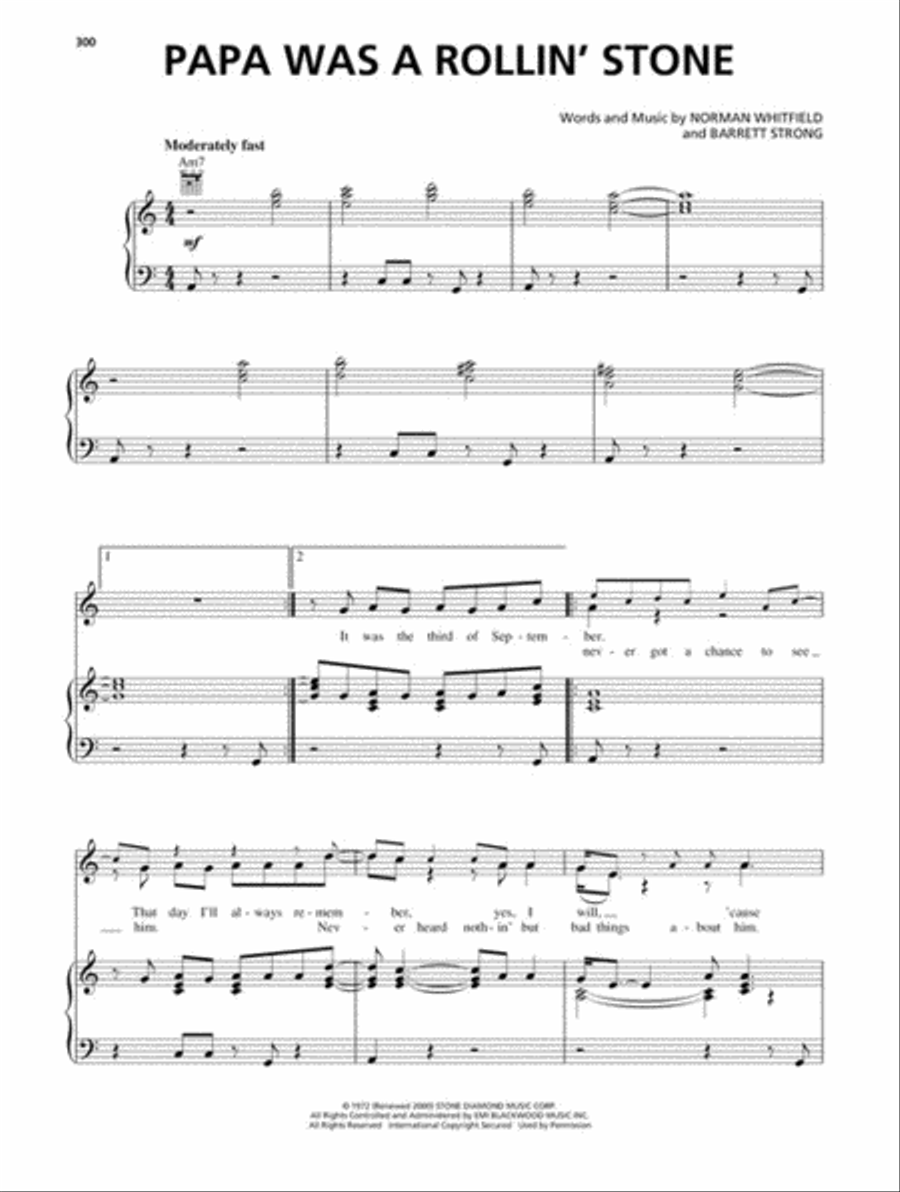 Motown 50th Anniversary Songbook Piano, Vocal, Guitar scores gallery preview page 7