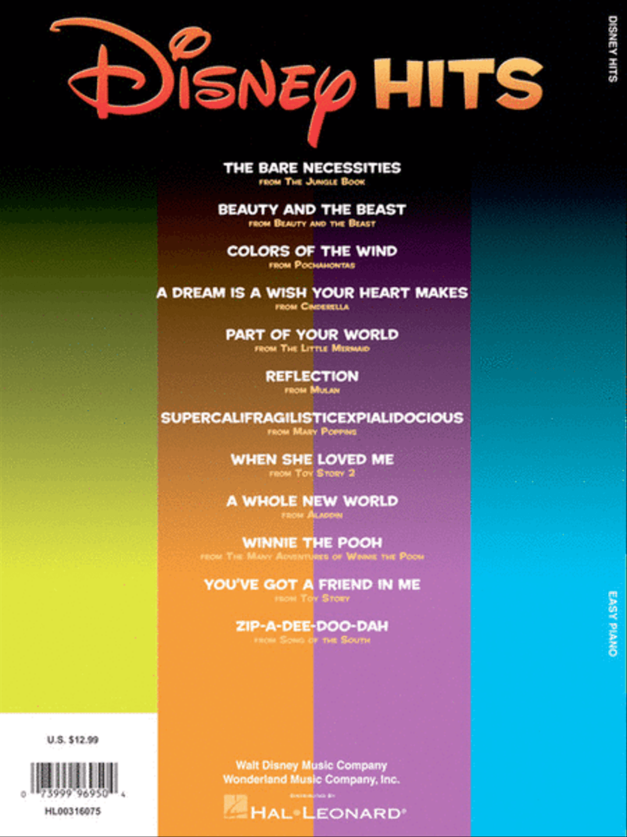 Disney Hits Easy Piano scores gallery preview page 8