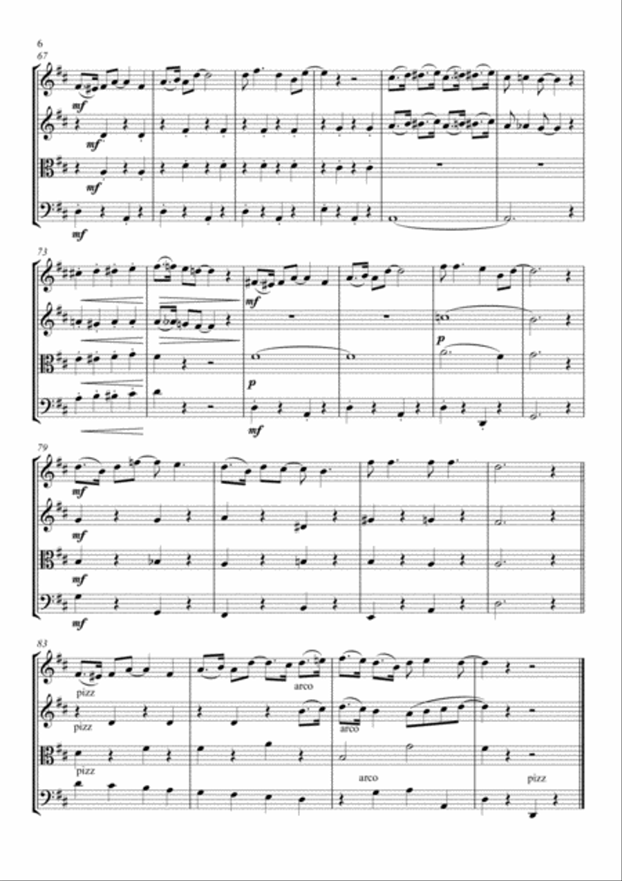 When I'm Sixty-Four String Quartet scores gallery preview page 6