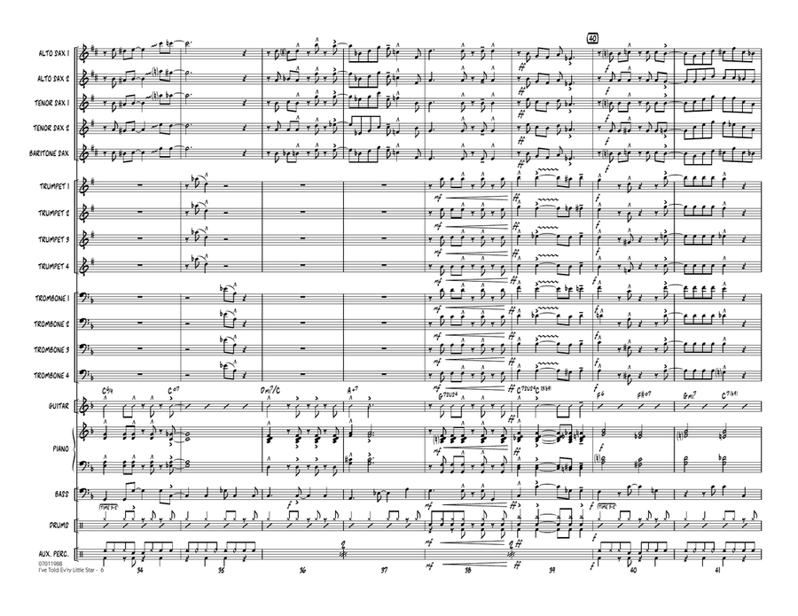 I've Told Ev'ry Little Star - Conductor Score (Full Score) Jazz Ensemble scores gallery preview page 6