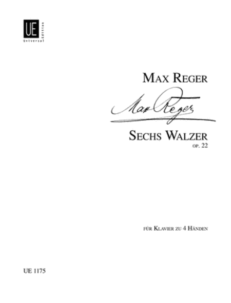 Max Reger : Waltzes, Op. 22, Pf/4