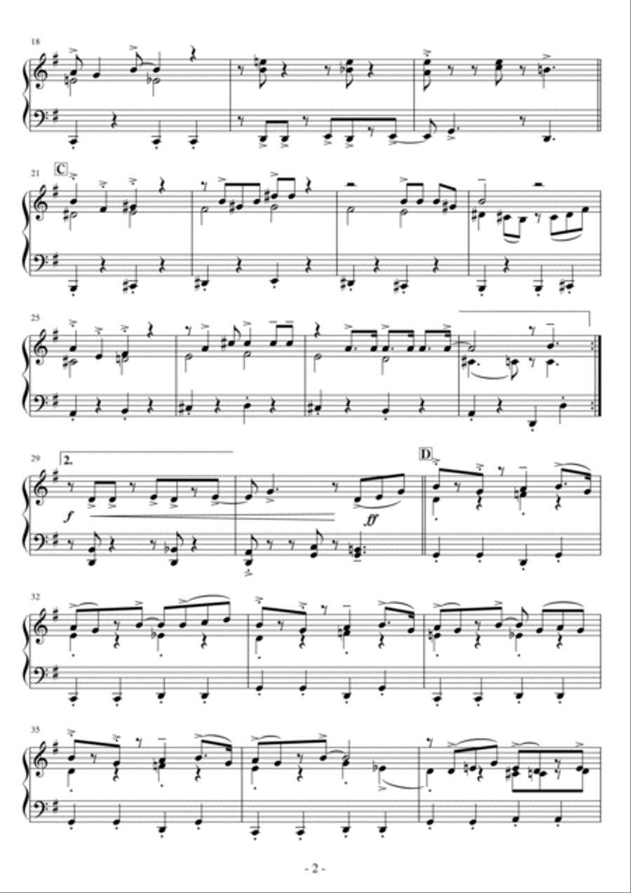 Christmas Night In Harlem Easy Piano scores gallery preview page 2