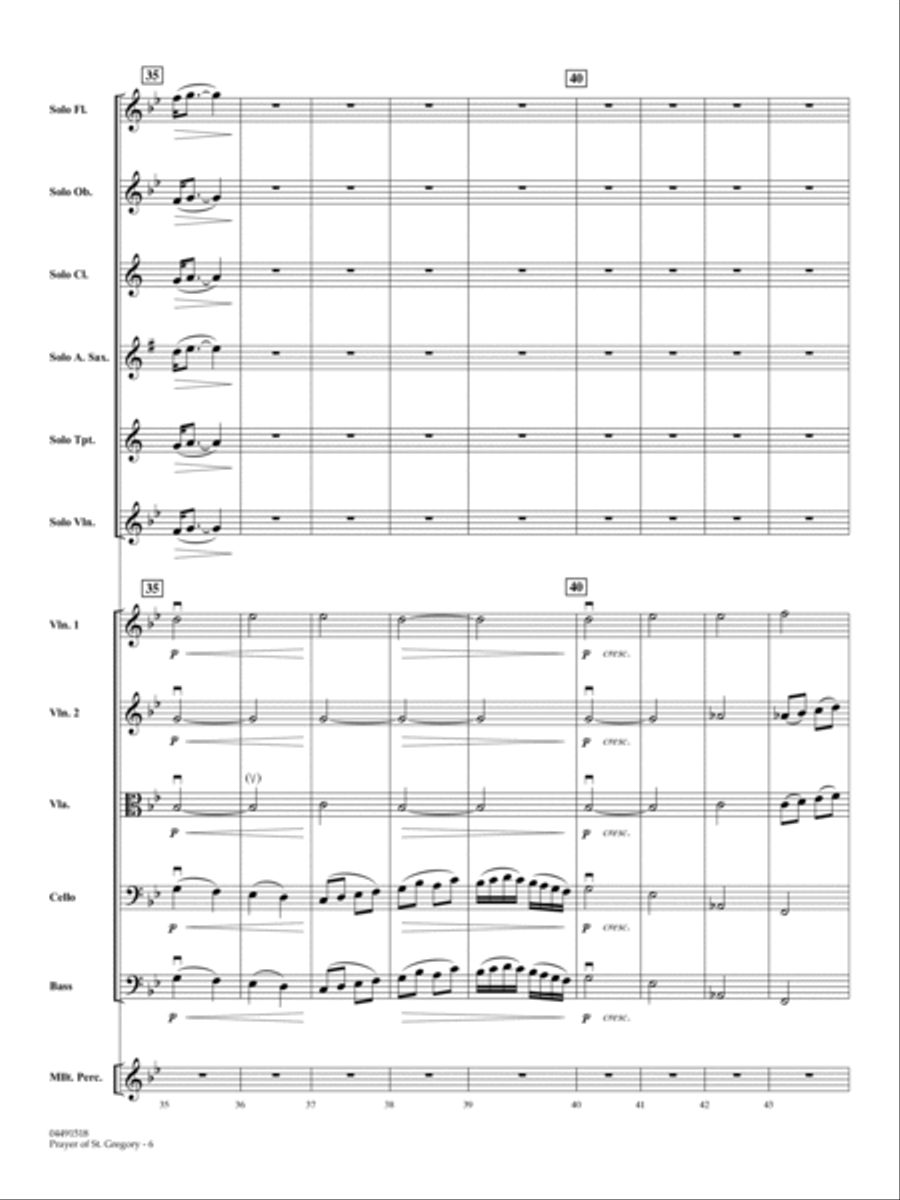 Prayer of St. Gregory (Educational Edition) - Conductor Score (Full Score) String Orchestra scores gallery preview page 6
