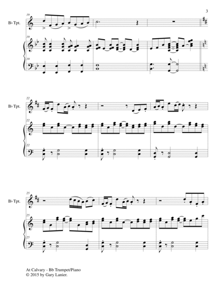 AT CALVARY (Duet – Bb Trumpet and Piano/Score and Parts) image number null