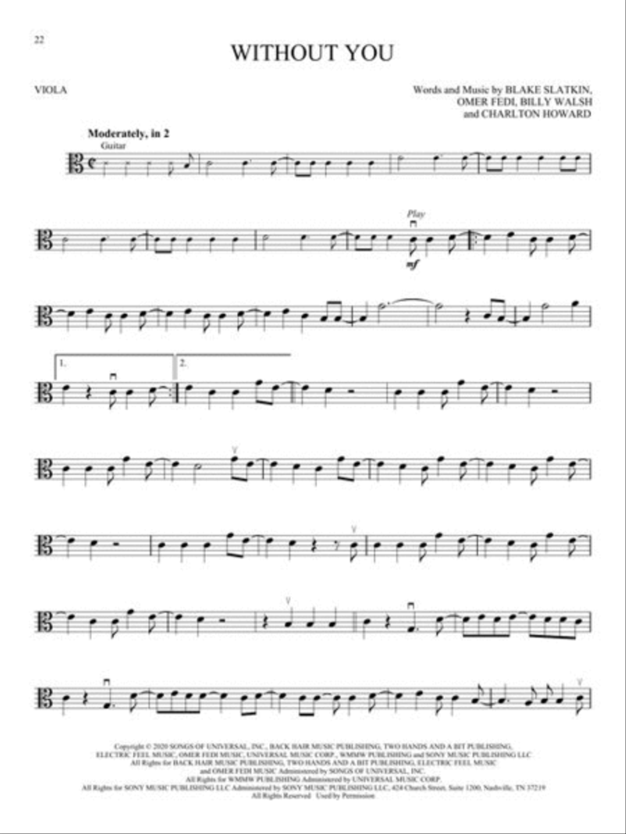 Hit Songs Hit Songs Viola Solo scores gallery preview page 6