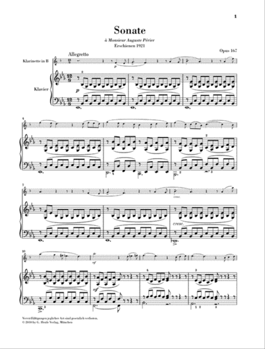 Clarinet Sonata, Op. 167