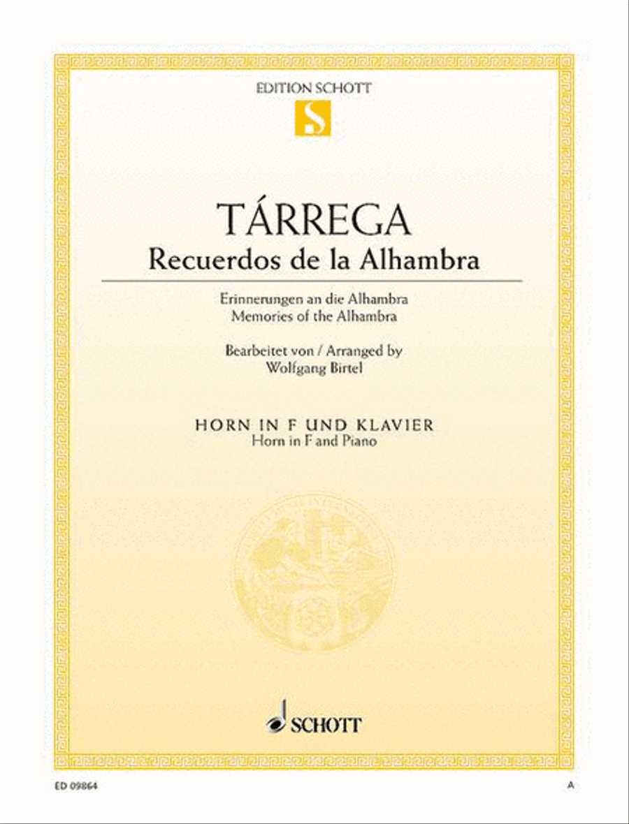 Recuerdos de la Alhambra Piano Accompaniment scores gallery preview page 1