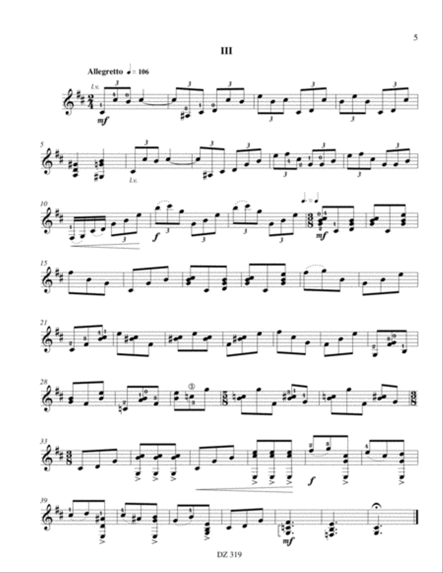 Intermezzo Classical Guitar scores gallery preview page 5