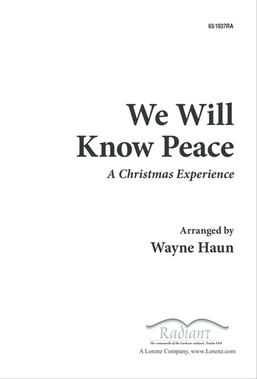 We Will Know Peace 4-Part scores gallery preview page 1