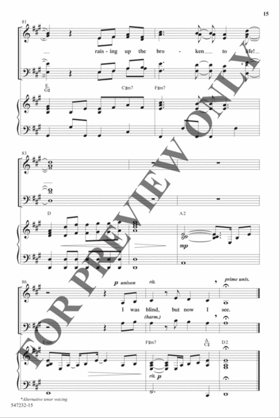 Broken Vessels (Amazing Grace) - Anthem 4-Part scores gallery preview page 14