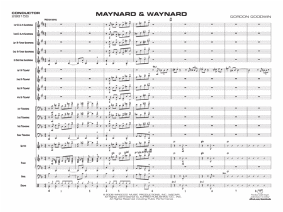 Maynard & Waynard Jazz Ensemble scores gallery preview page 2