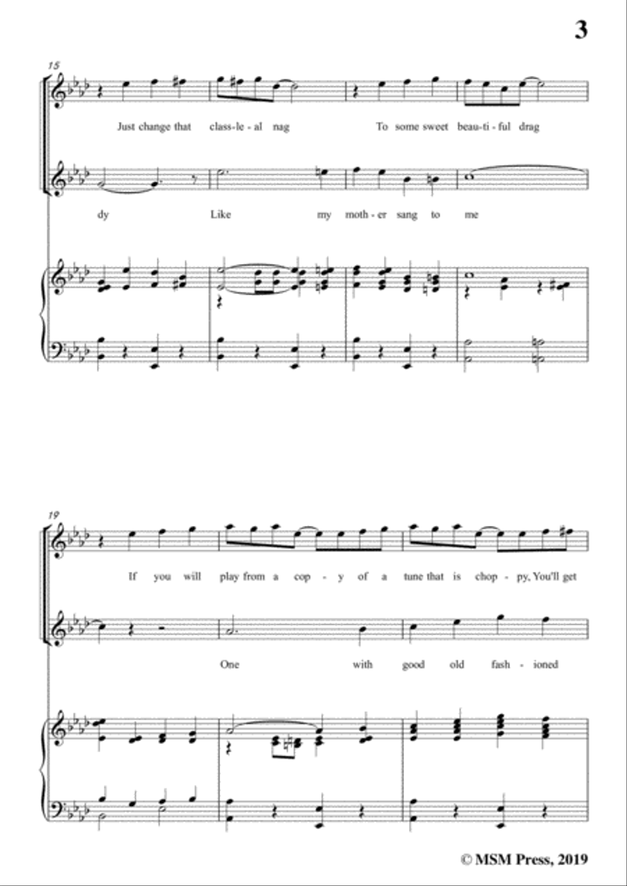 Irving Berlin-Play A Simple Melody,in A flat Major,for Voice&Piano Voice scores gallery preview page 5