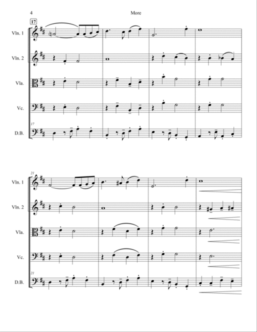 More (ti Guarderò Nel Cuore) String Orchestra scores gallery preview page 4
