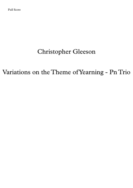 Variations on the theme of Yearning - Piano Trio image number null