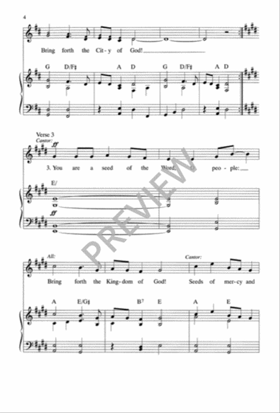 Bring Forth the Kingdom 3-Part scores gallery preview page 5