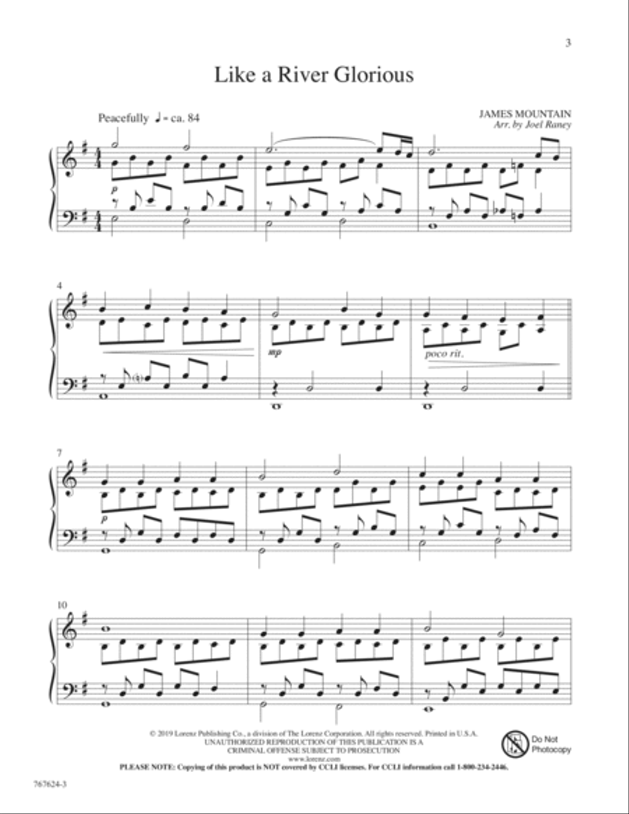 Hymns for a Raney Sunday Piano Solo scores gallery preview page 3