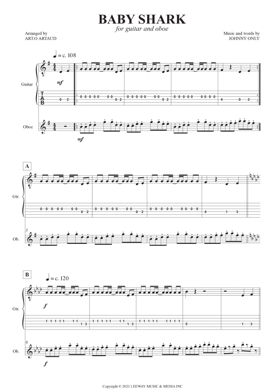 Baby Shark Chamber Music scores gallery preview page 1