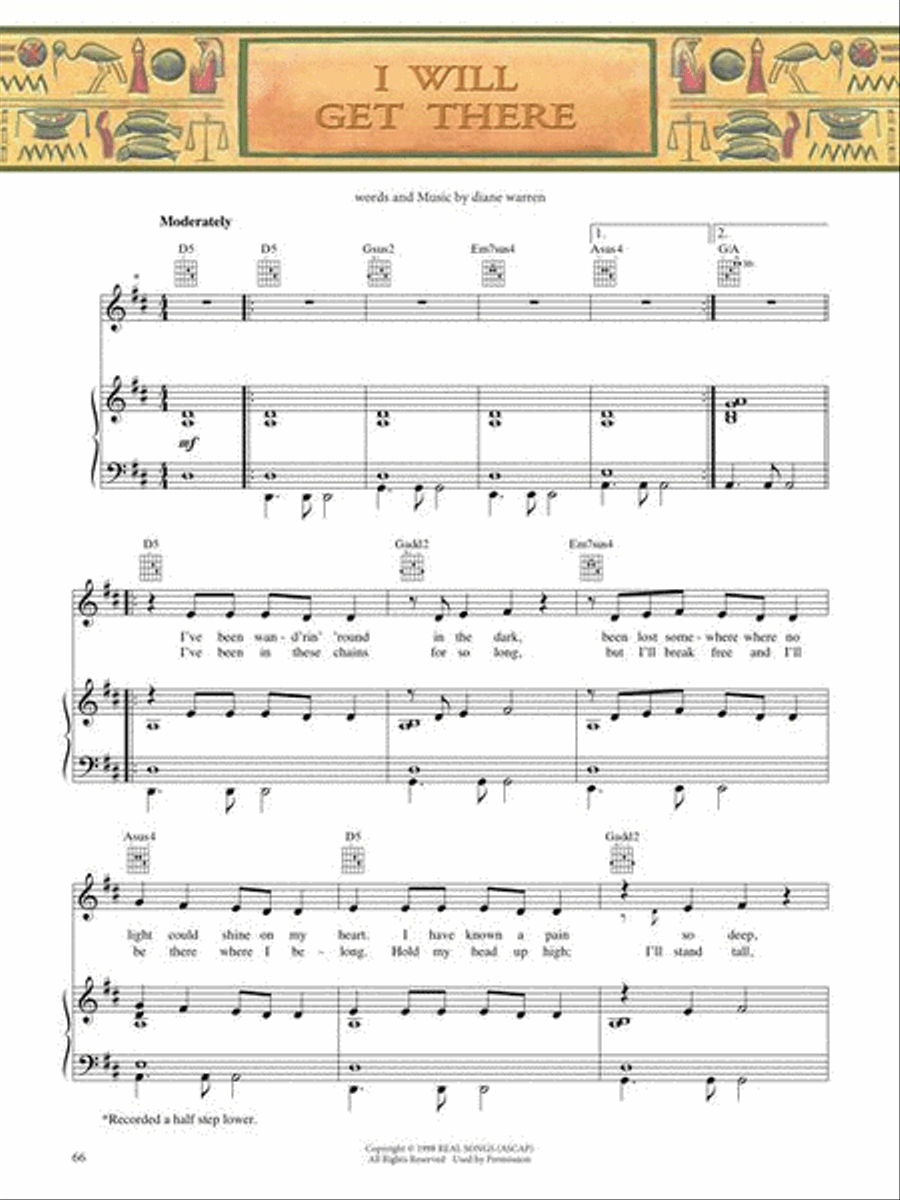The Prince of Egypt The Prince of Egypt Piano, Vocal, Guitar scores gallery preview page 7