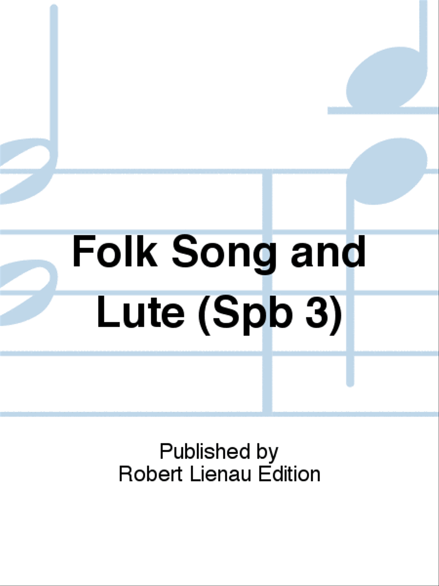 Folk Song and Lute (Spb 3) Lute scores gallery preview page 1