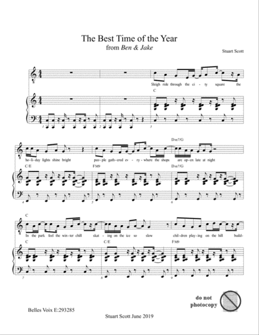Best Time of the Year from the musical Ben & Jake Voice scores gallery preview page 1