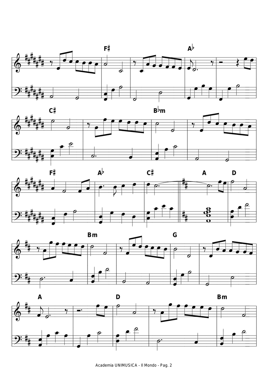 Il Mondo Piano, Vocal scores gallery preview page 2