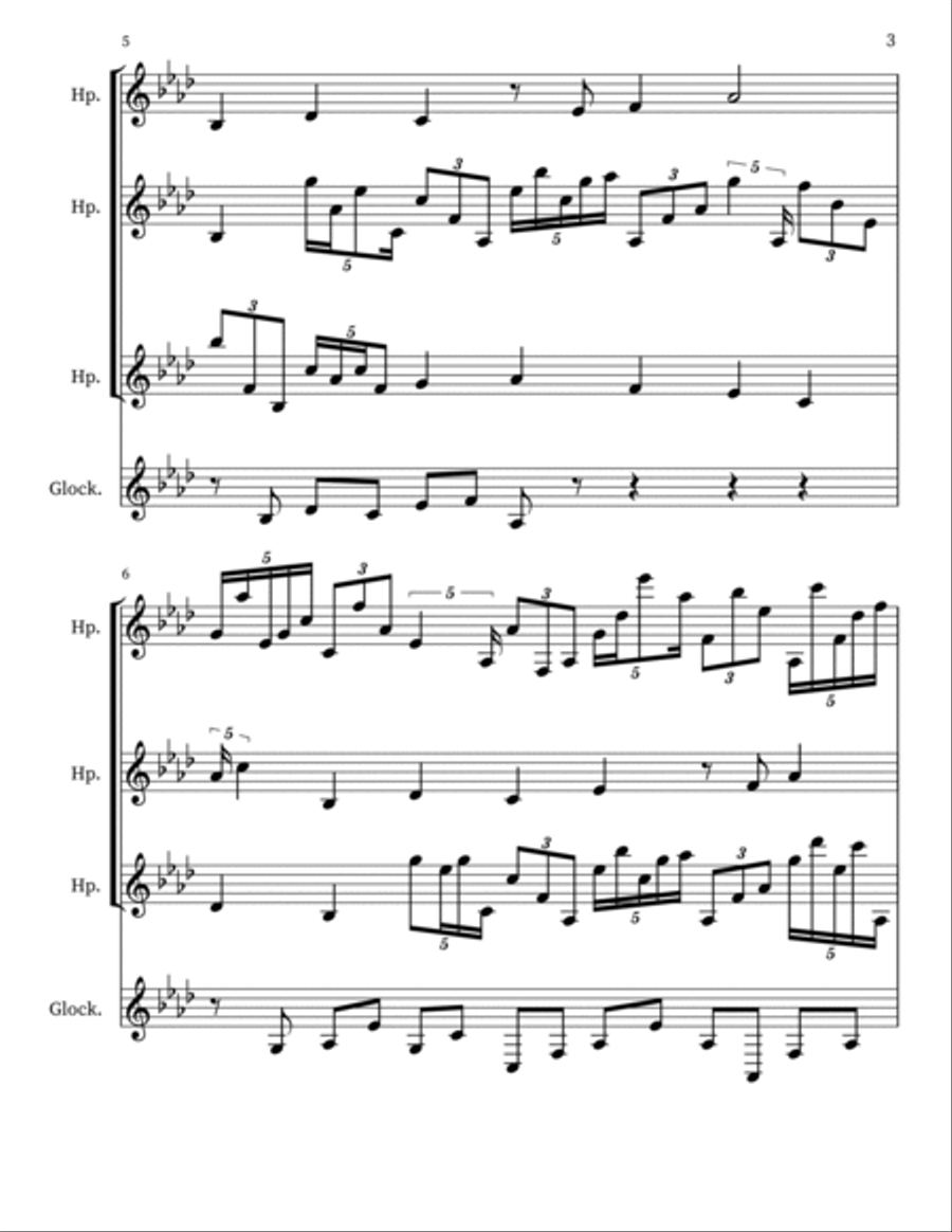 Z 149 for 3 harps glockenspiel Glockenspiel scores gallery preview page 3