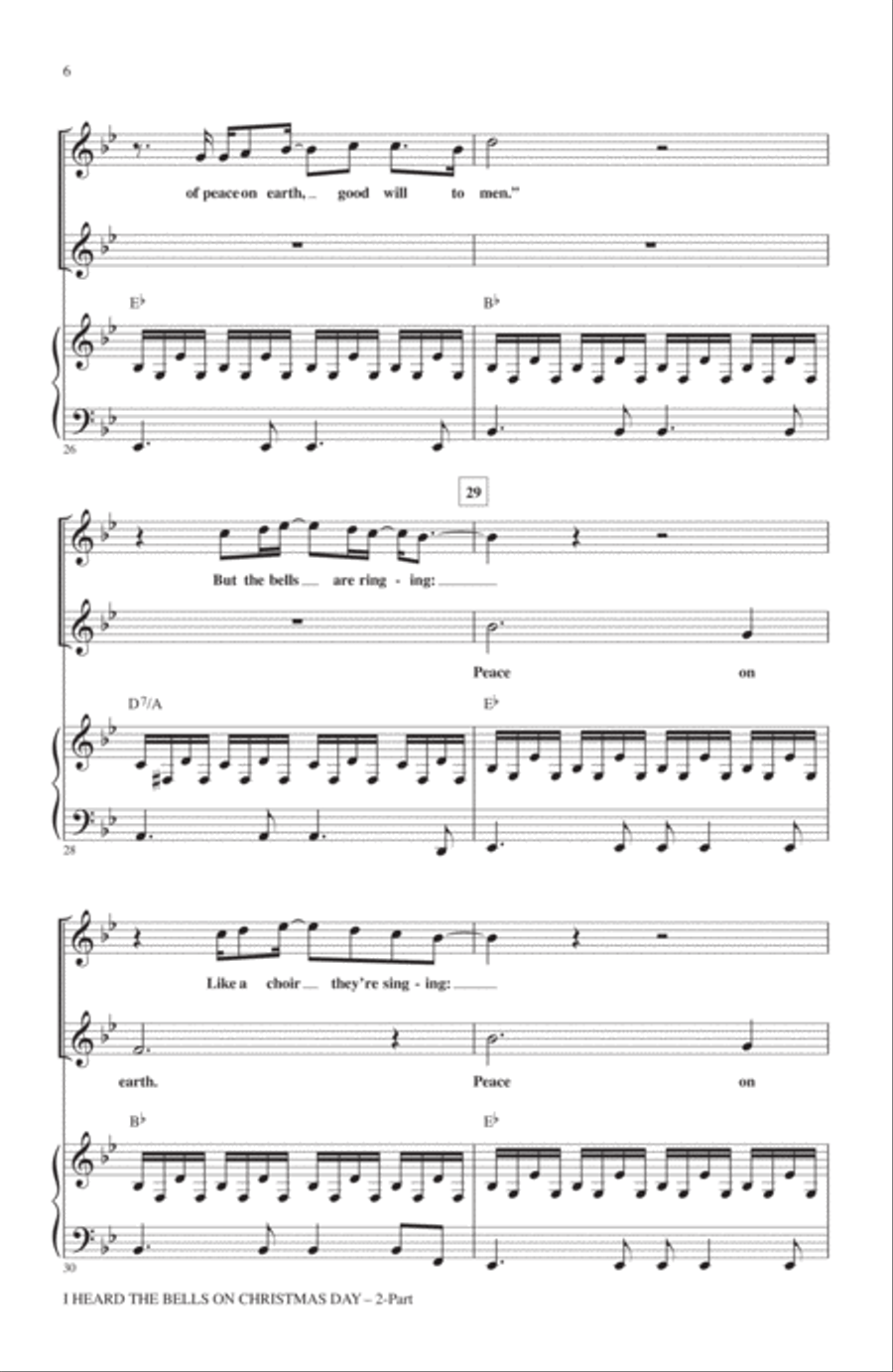 I Heard The Bells On Christmas Day 2-Part scores gallery preview page 5