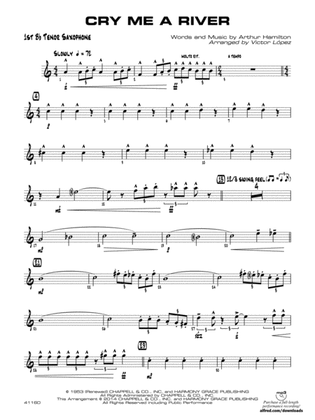 Cry Me a River: B-flat Tenor Saxophone