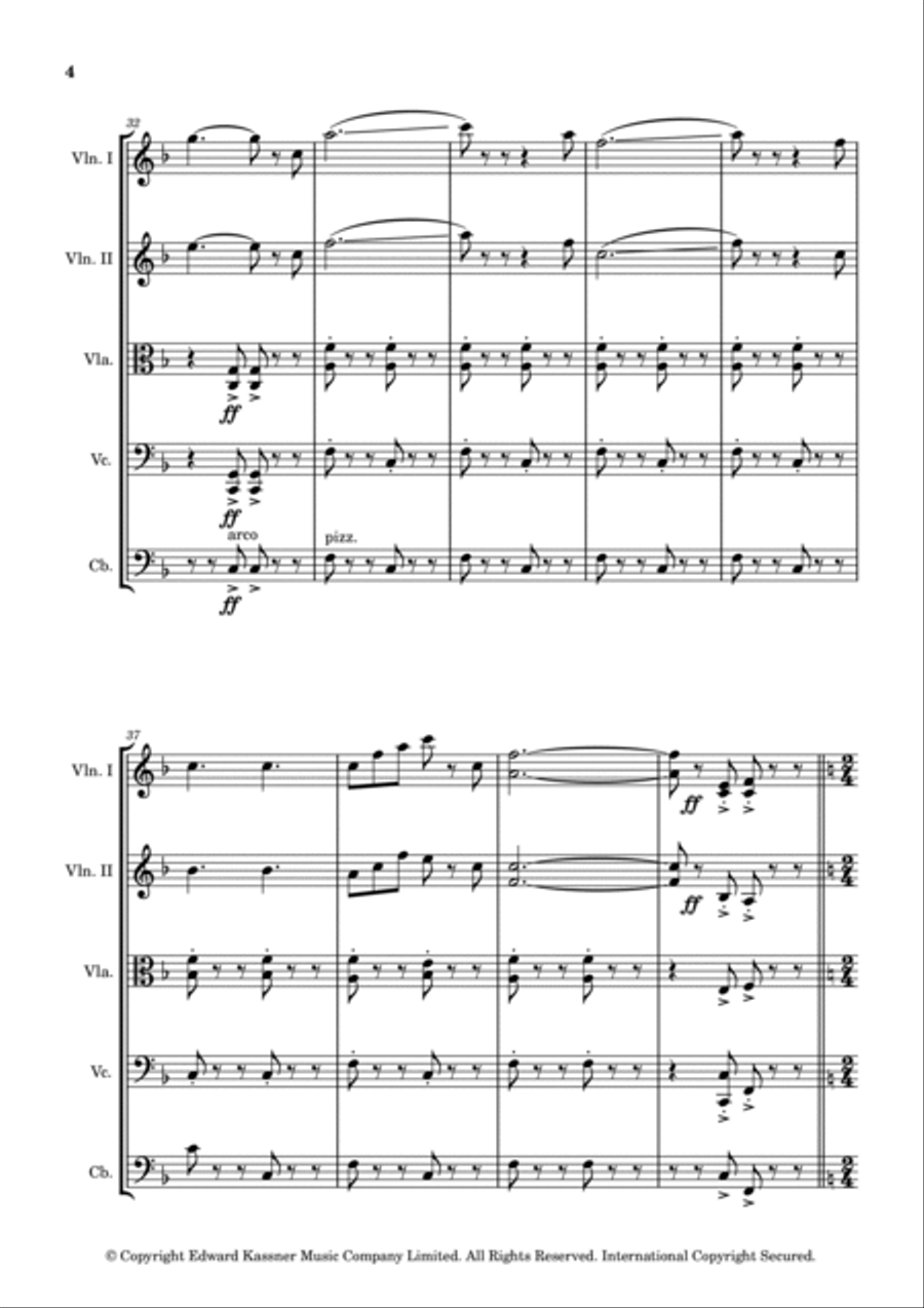 Marching Strings String Quintet scores gallery preview page 4
