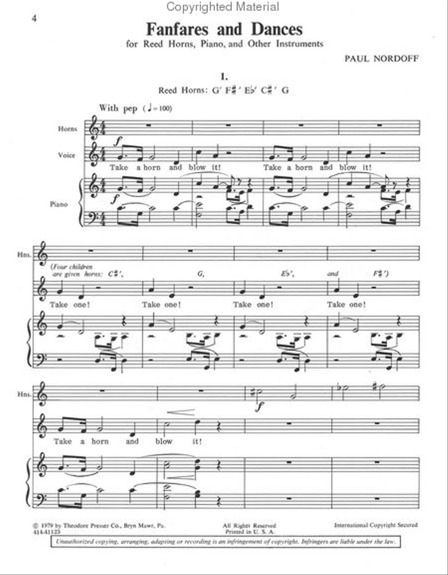 Fanfares And Dances Horn scores gallery preview page 2