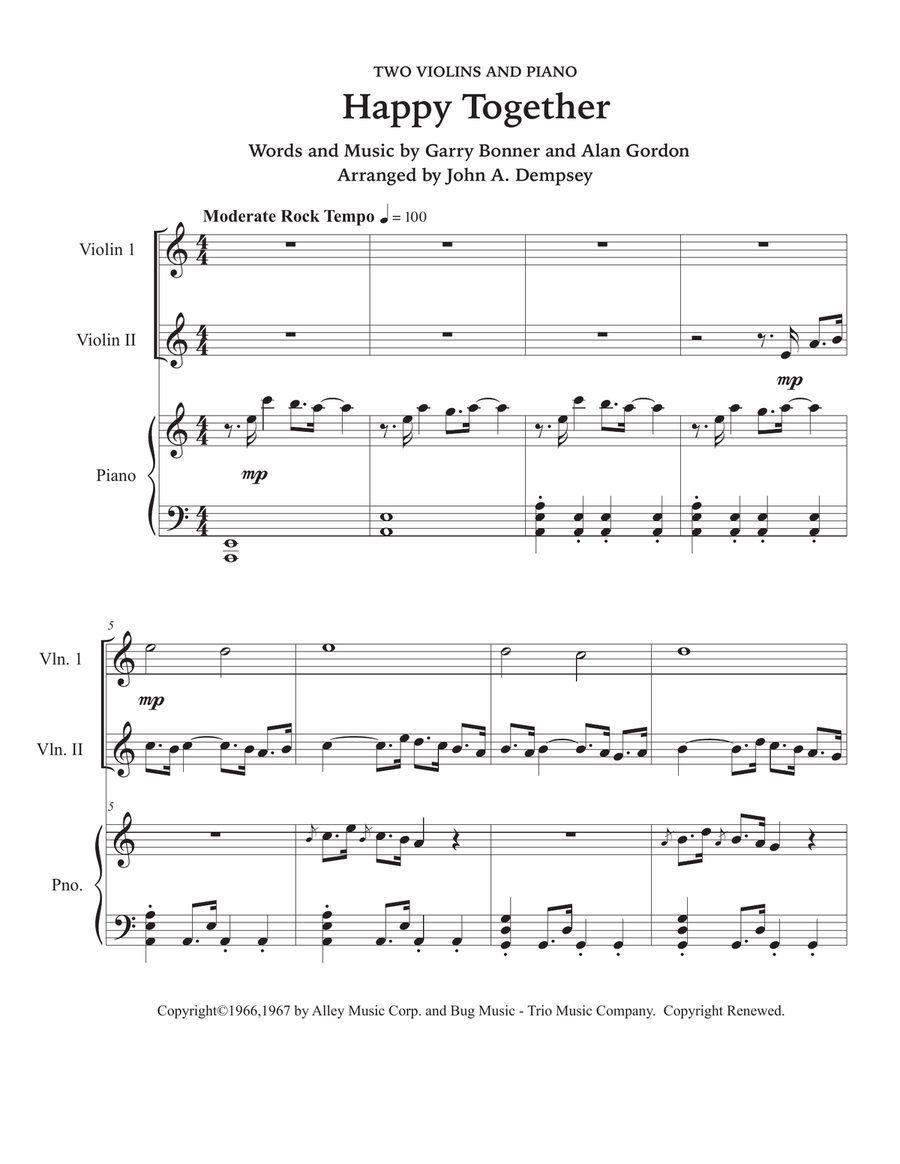 Happy Together String Duet scores gallery preview page 5