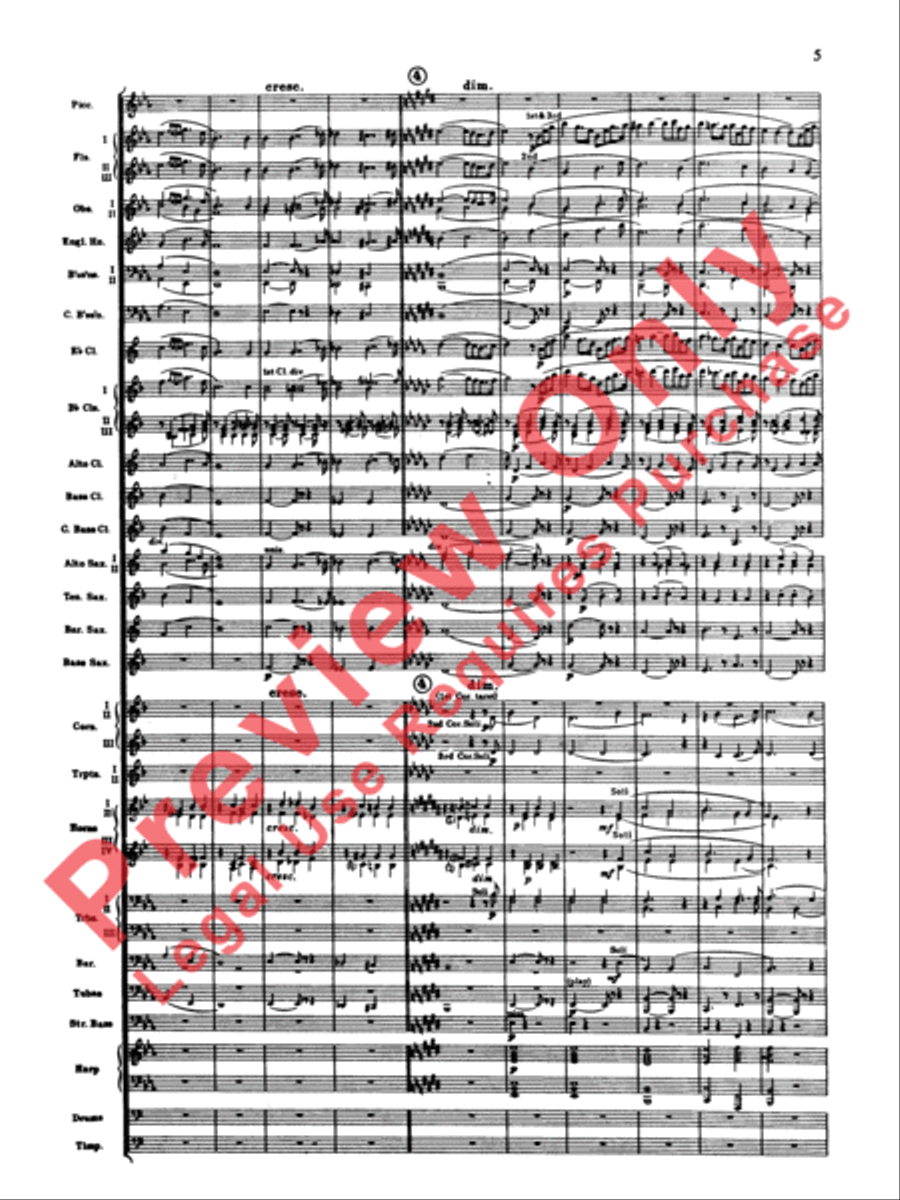 Elsa's Procession to the Cathedral Concert Band scores gallery preview page 6