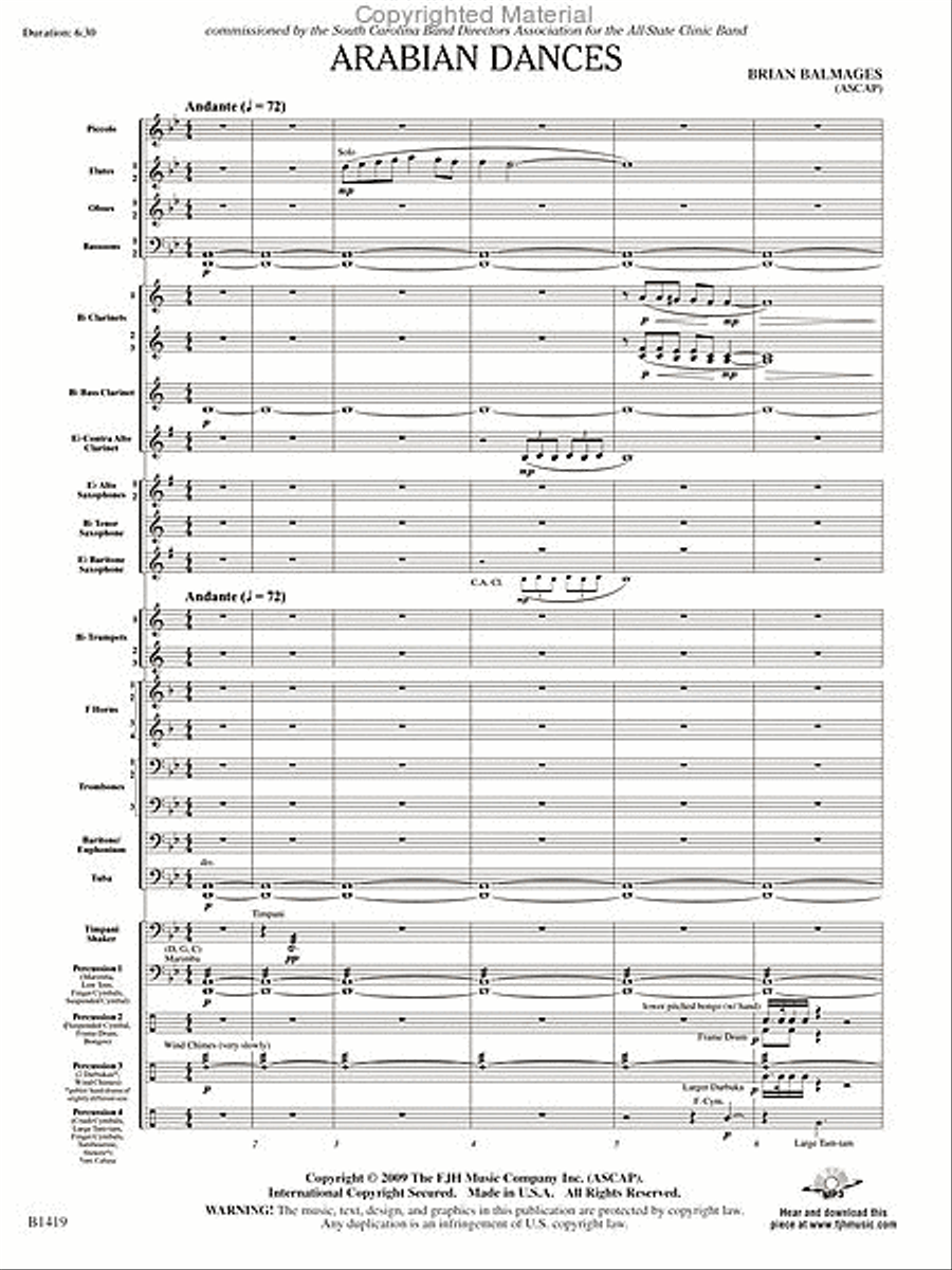 Arabian Dances Concert Band scores gallery preview page 2