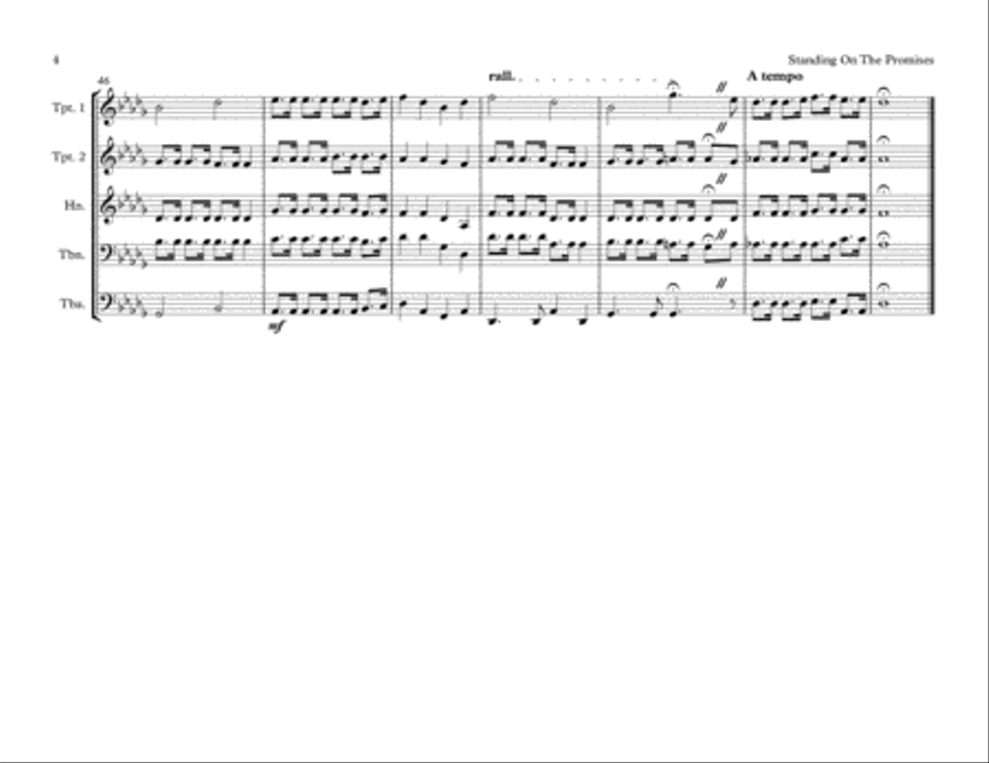 Standing On The Promises Standing On The Promises Brass Ensemble scores gallery preview page 4