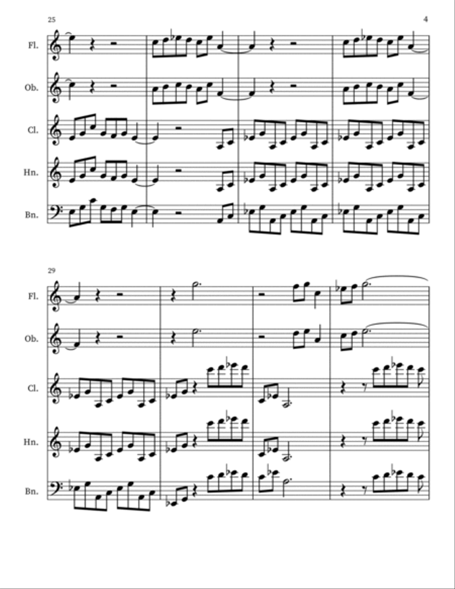 The Homecoming The Homecoming Woodwind Quintet scores gallery preview page 4