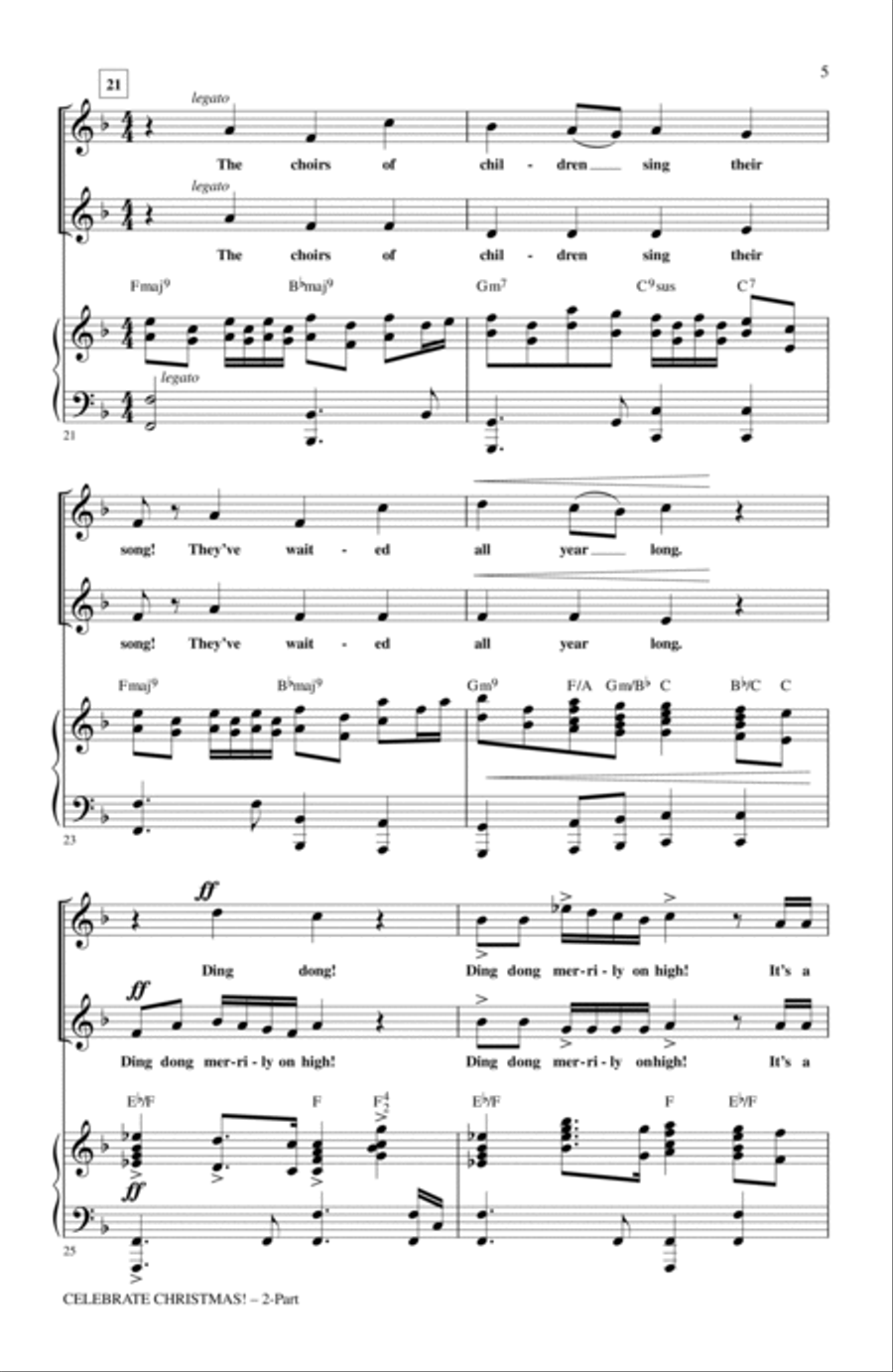 Celebrate Christmas! (Medley) 2-Part scores gallery preview page 4