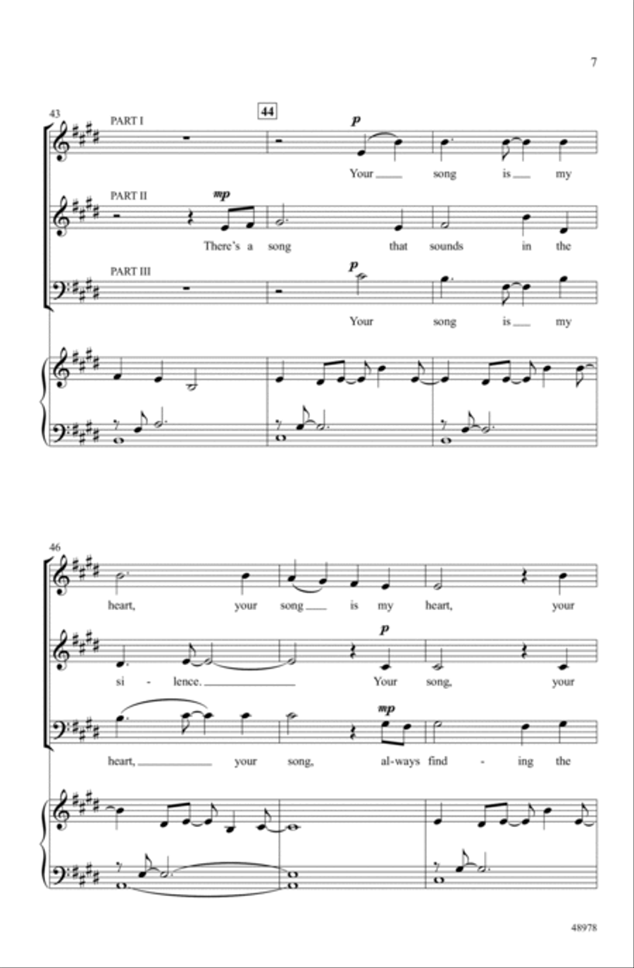 Your Song Choir scores gallery preview page 5