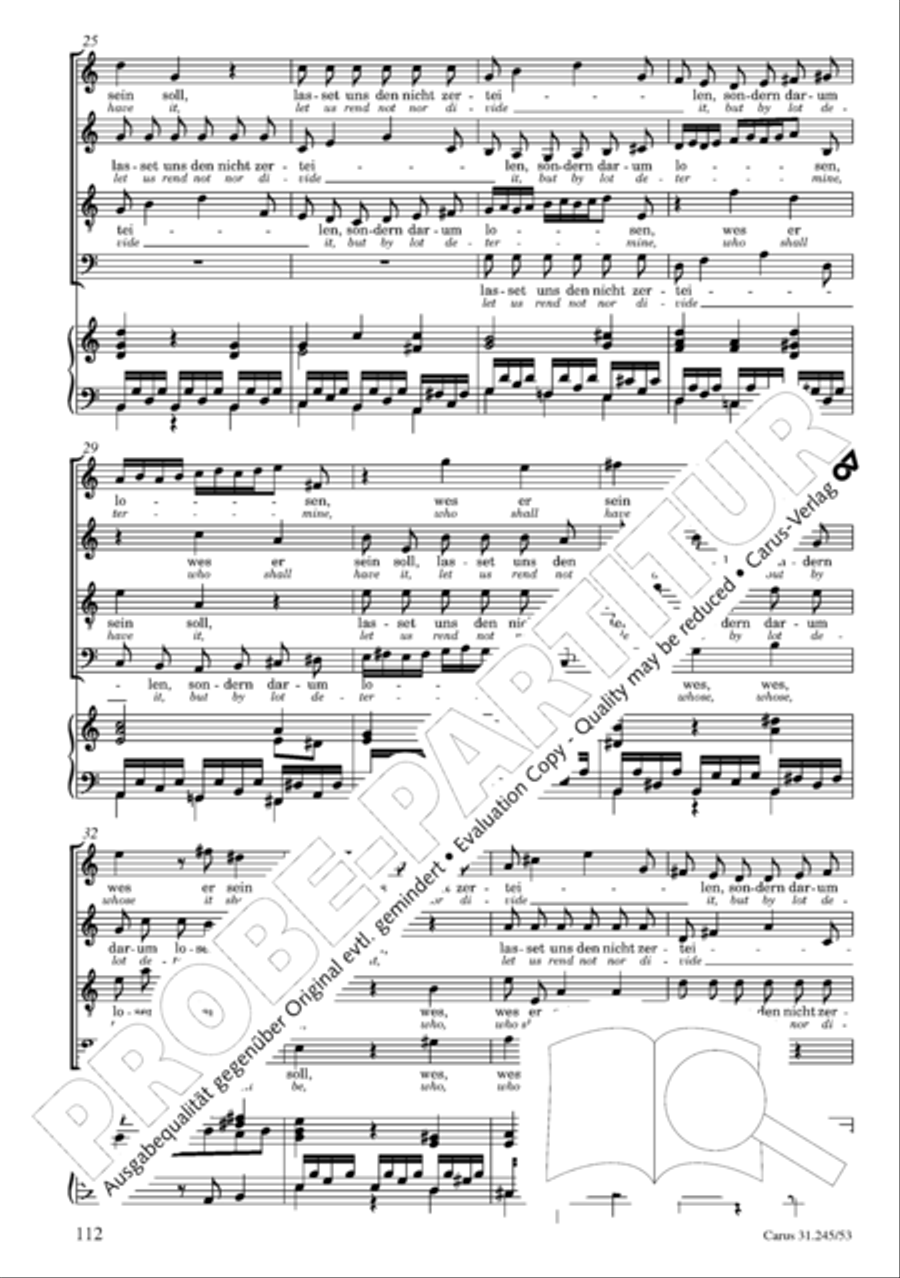 St. John Passion (Johannes-Passion) 4-Part scores gallery preview page 113