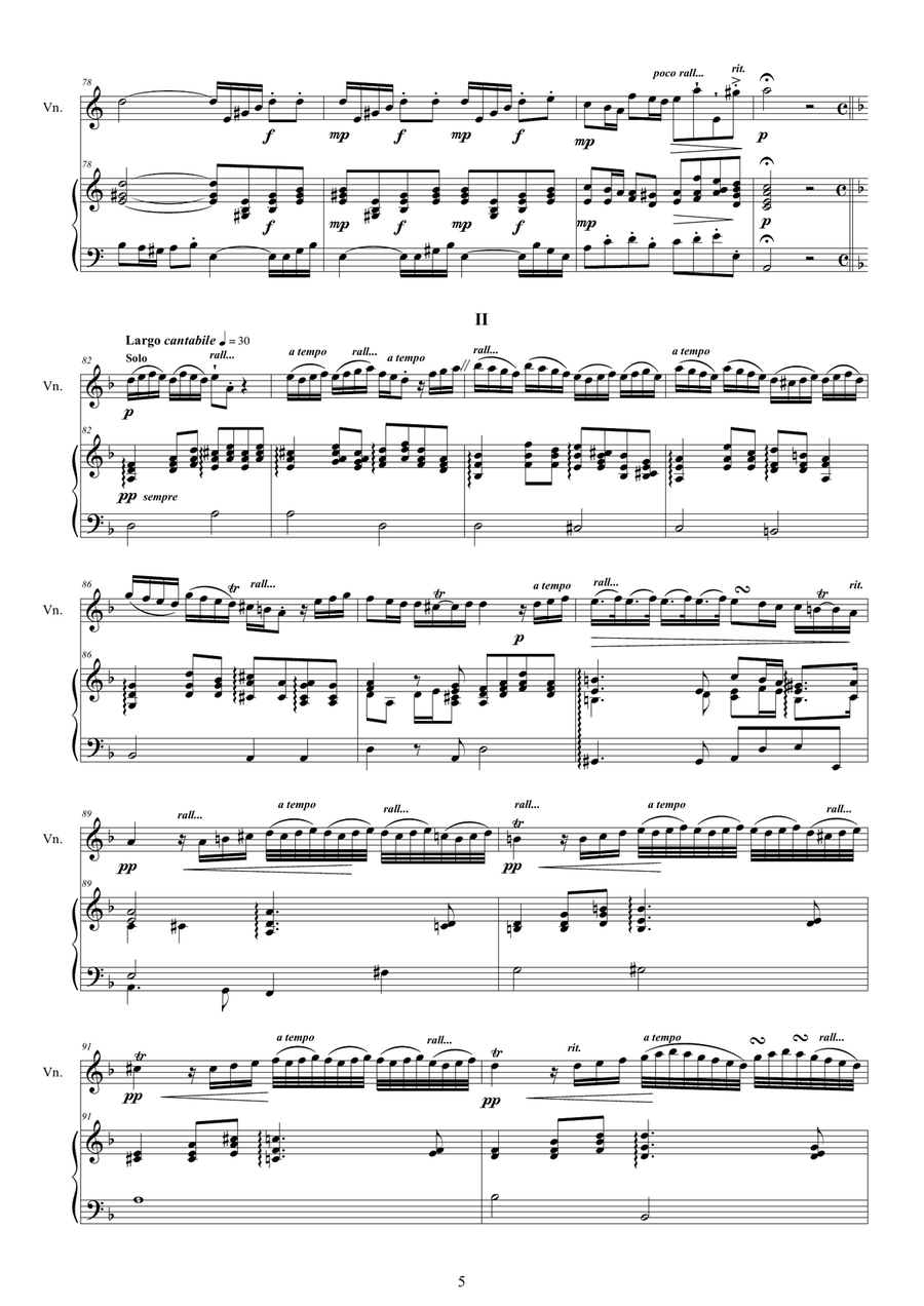 Vivaldi - Violin Concerto No.6 in A minor Rv 356 Op.3 for Violin and Piano Violin Solo scores gallery preview page 5