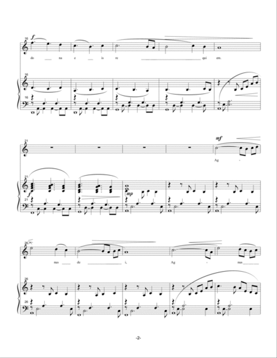 Agnus Dei Agnus Dei Voice scores gallery preview page 2