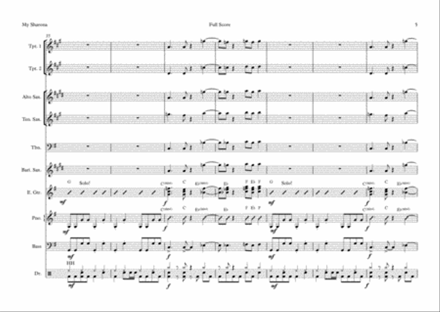 My Sharona Tenor Saxophone scores gallery preview page 5