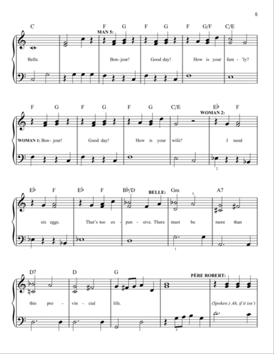 Belle (from Beauty And The Beast) Easy Piano scores gallery preview page 5