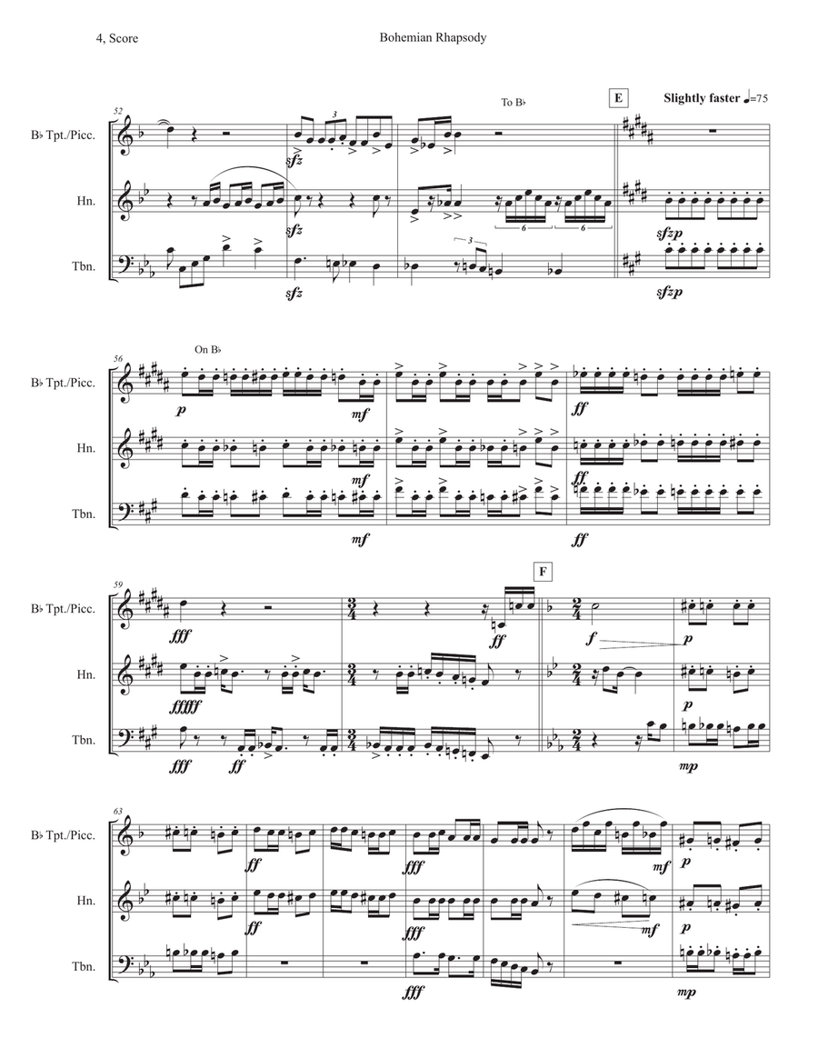 Bohemian Rhapsody Bohemian Rhapsody School and Community scores gallery preview page 4