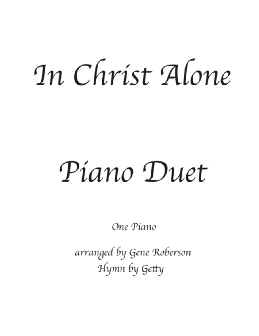 In Christ Alone Easy Piano scores gallery preview page 1