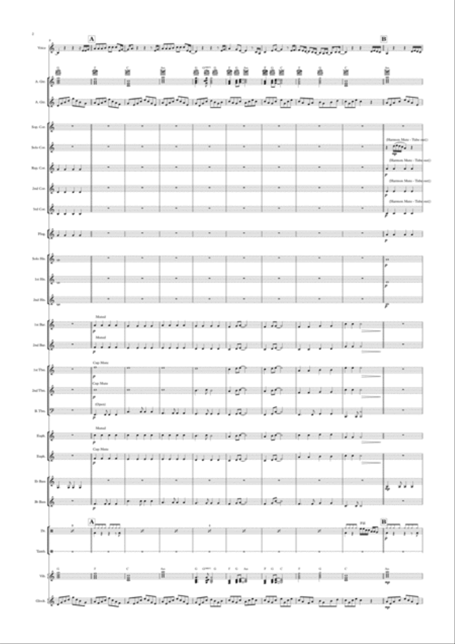 Always Remember Us This Way Brass Ensemble scores gallery preview page 2