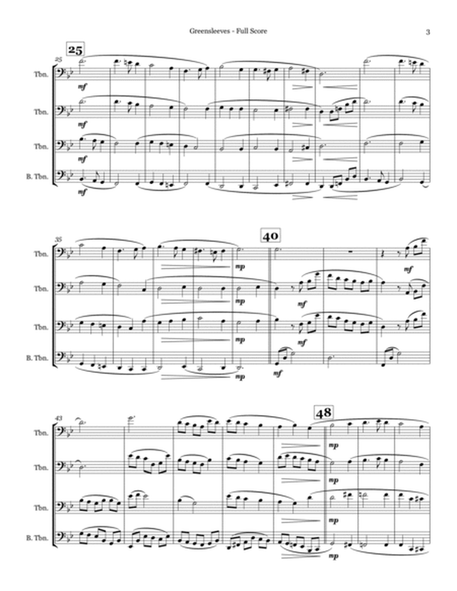 Greensleeves - Trombone Quartet image number null
